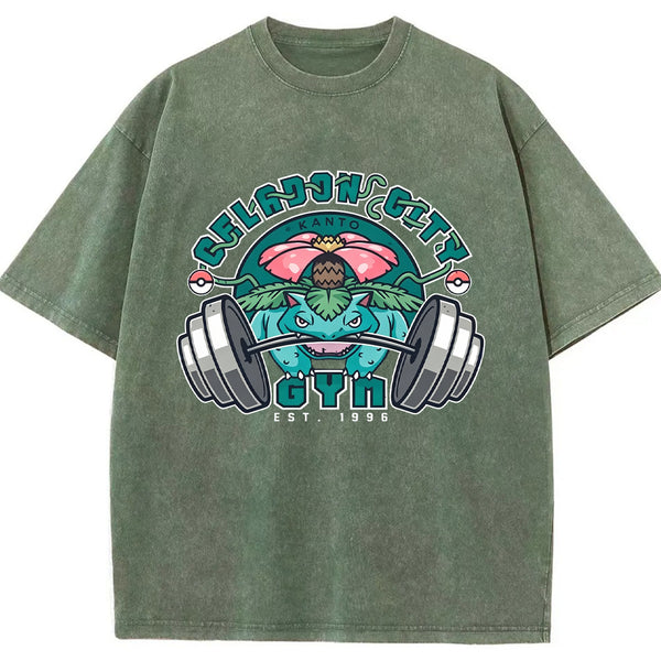 Retro City Gym Venusaur Wash Vintage Tee | Pokemon Anime