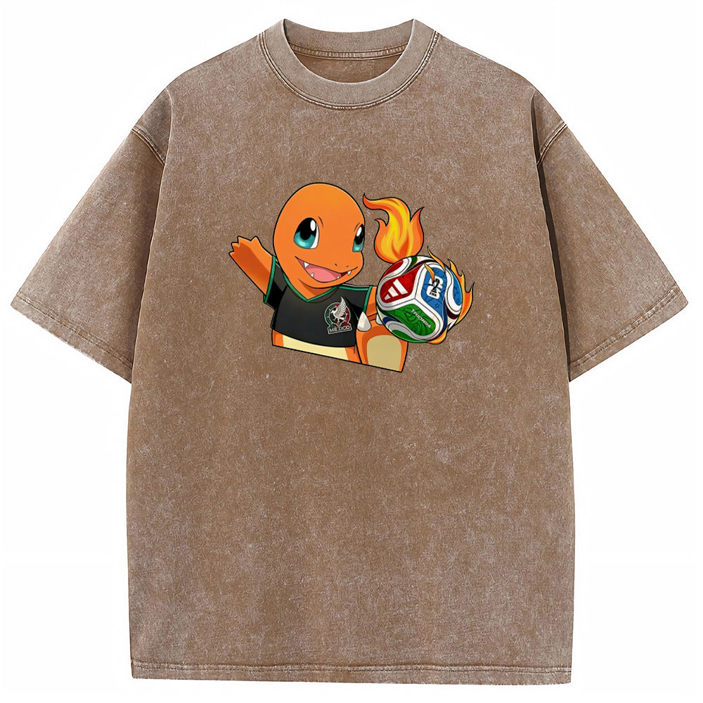2026 World Cup Pokemon Mexico Charmander Graphic Tee