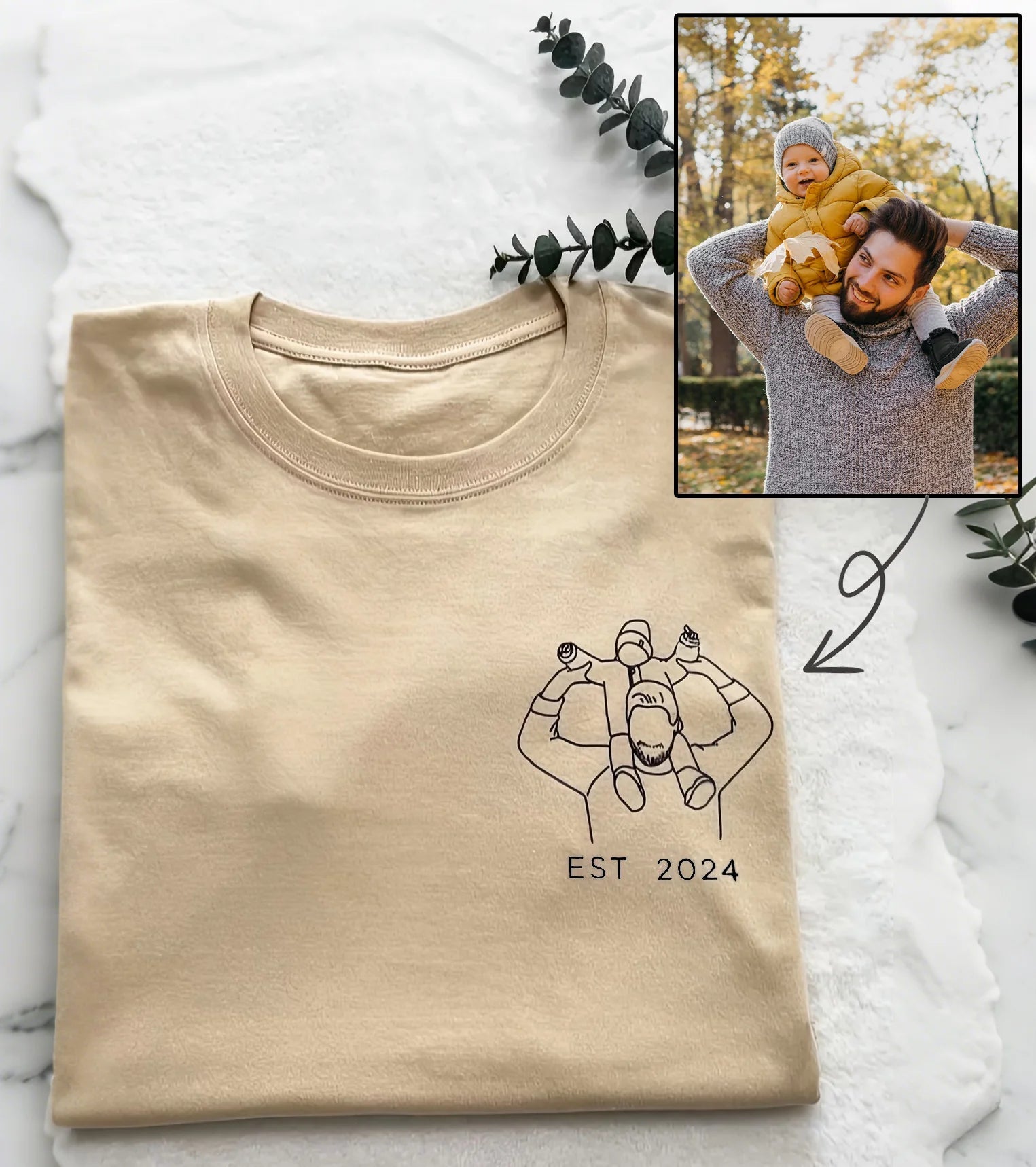 Dad and me-Custom Photo Shirt Main image