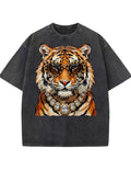 Glam Tiger Bling Design Leopard Print T-Shirt