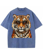 Glam Tiger Bling Design Leopard Print T-Shirt