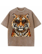 Glam Tiger Bling Design Leopard Print T-Shirt