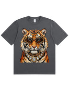 Glam Tiger Bling Design Leopard Print T-Shirt