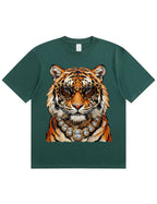 Glam Tiger Bling Design Leopard Print T-Shirt