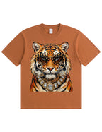 Glam Tiger Bling Design Leopard Print T-Shirt