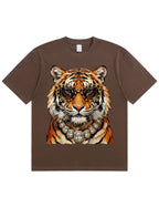 Glam Tiger Bling Design Leopard Print T-Shirt