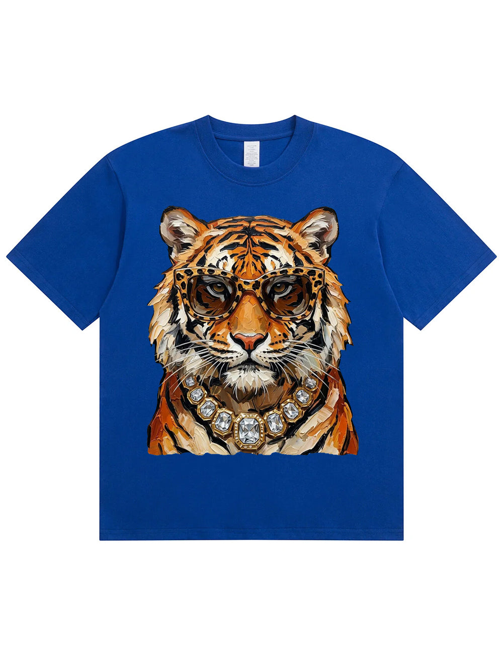 Glam Tiger Bling Design Leopard Print T-Shirt