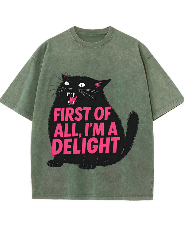Funny Sarcastic Cat Oversized Casual Tee