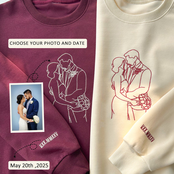 Anniversary Custom Embroidered SweatshirtGifts for parents-Gift For Custom
