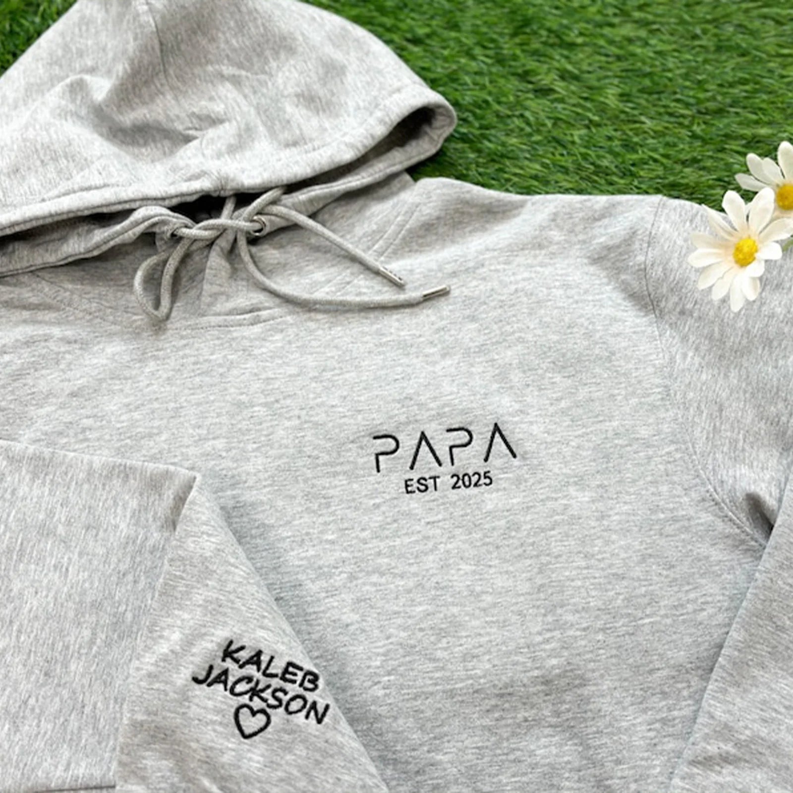 Personalized Papa Embroidered Sweatshirt | New Dad Gift & Father's Day Present