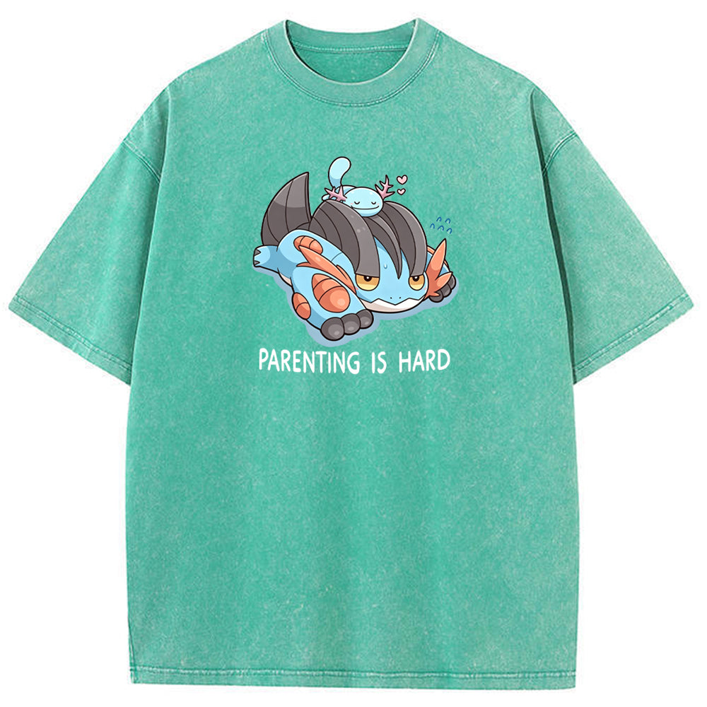 Parenting Is Hard Mudkip Parent Vintage Washed T-Shirt