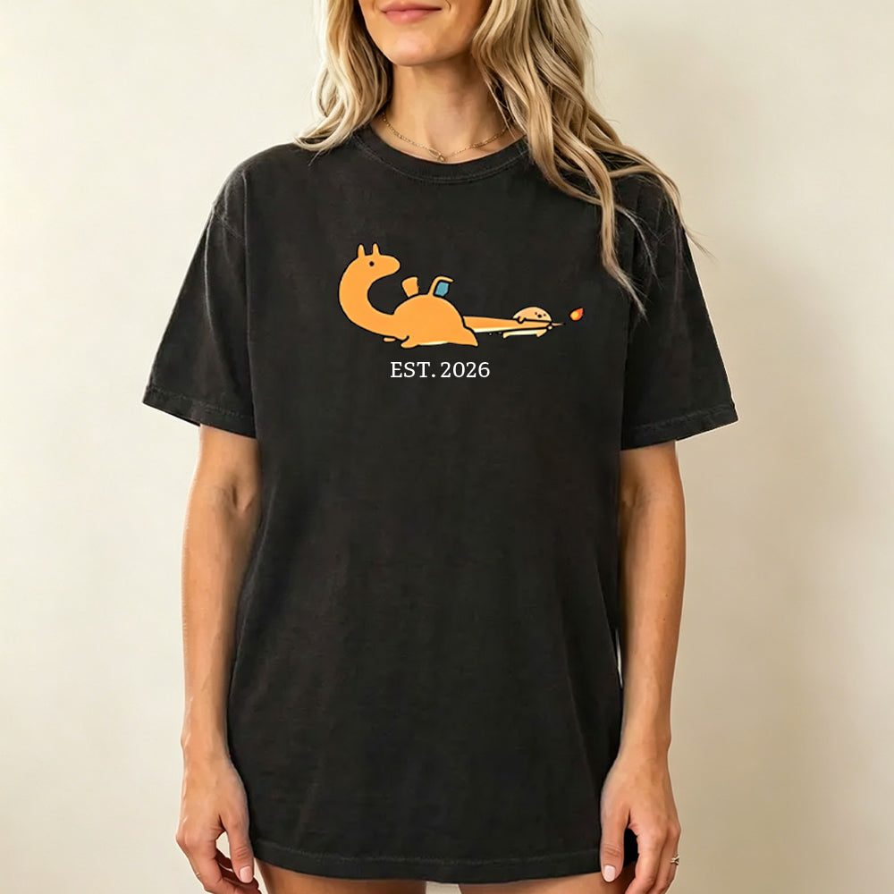 Cute Parent & Kid Charizard Vintage Washed T-Shirt Secondary image