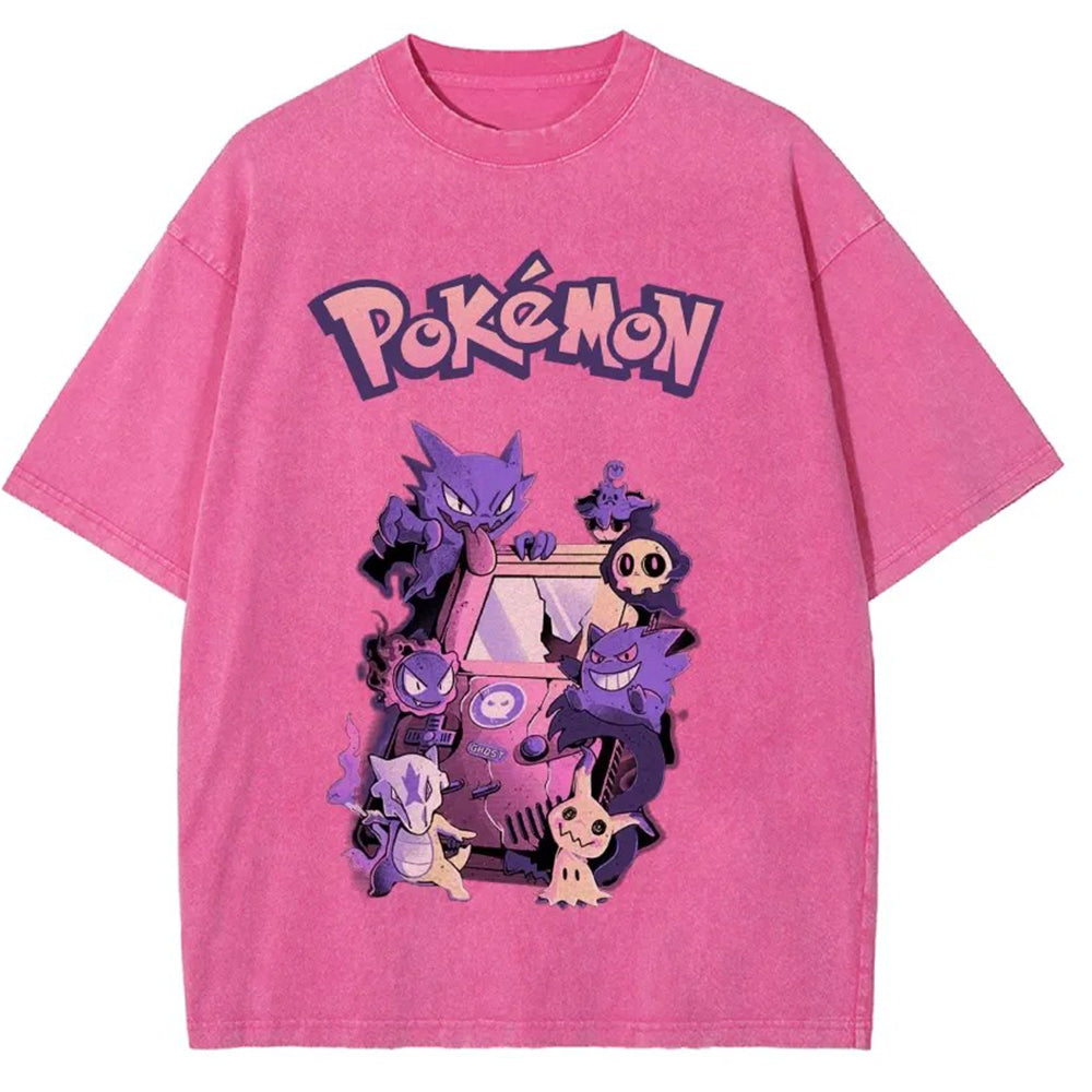 Unisex Vintage Washed T-Shirt | Ghost Type Pokémon Retro Graphic Tee