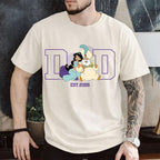 Custom Cartoon Dad Est Year Tee