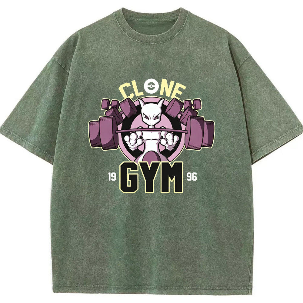 Distressed Clone Gym Mewtwo Wash Vintage Tee | Pokemon Anime Secondary image
