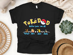 Custom Poke Dad Shirt, Personalized Kids Names, Father's Day Gift Tee