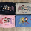 Personalized Dad Anime Embroidered Sweatshirt
