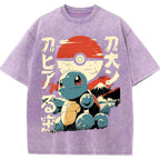 Vintage Ukiyo-e Squirtle Japanese Kanji Graphic Tee