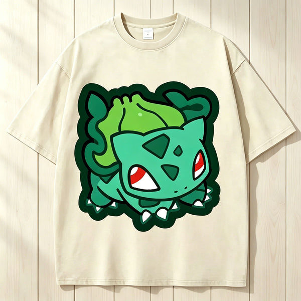 Cute Bulbasaur Unisex Vintage Washed Tee