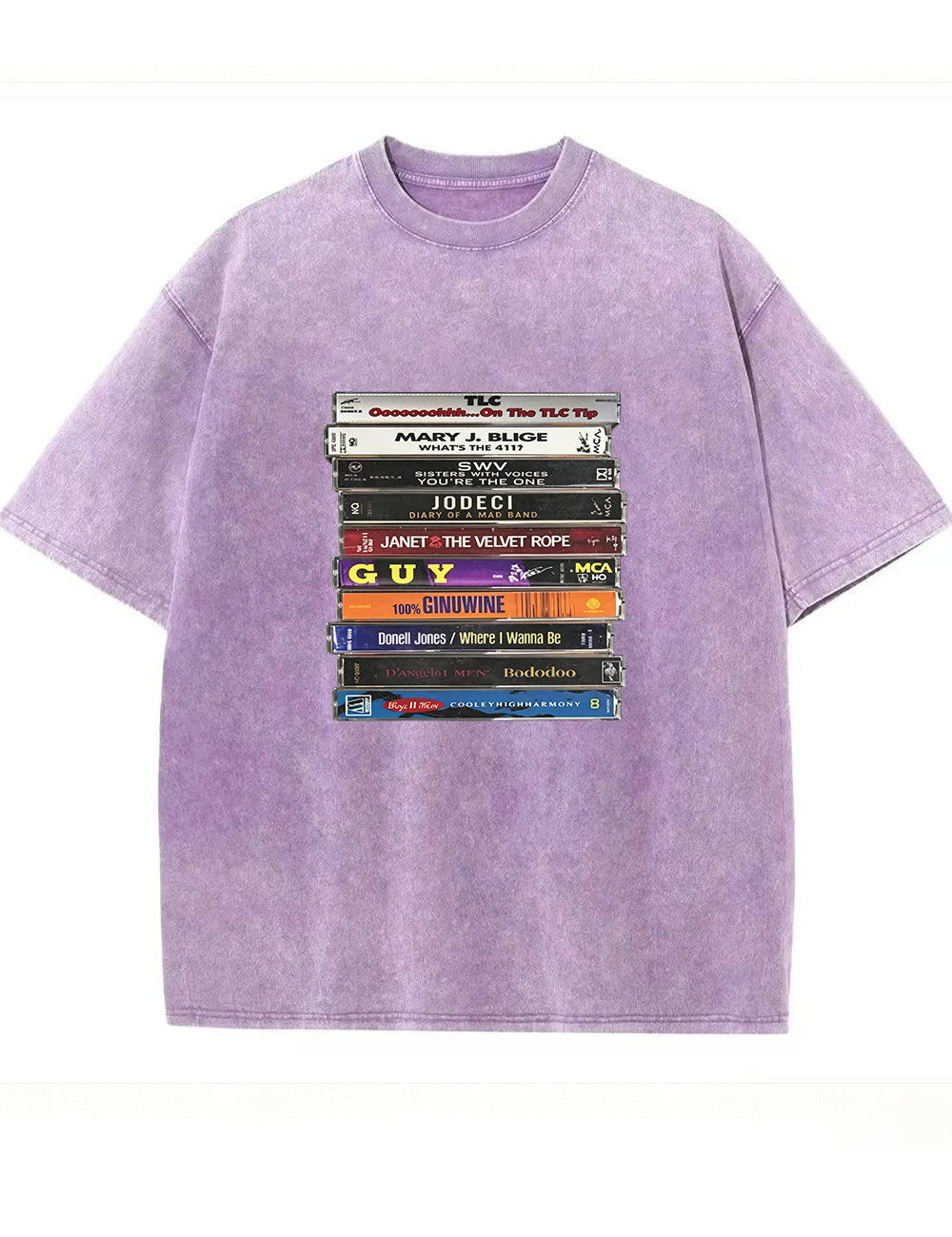 Vintage Washed 90s R&B Cassette Tape Graphic T Shirt