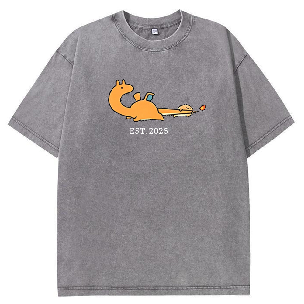 Cute Parent & Kid Dragonite Vintage Washed T-Shirt
