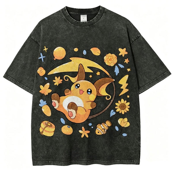 Pokémon Raichu Unisex Vintage Washed Tee