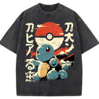 Vintage Ukiyo-e Squirtle Japanese Kanji Graphic Tee
