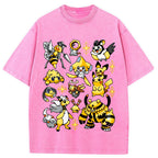 Yellow Electric Type Evolution Squad Cartoon Tee | Pokemon Anime