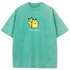 Cute Parent & Kid Pikachu Vintage T-Shirt
