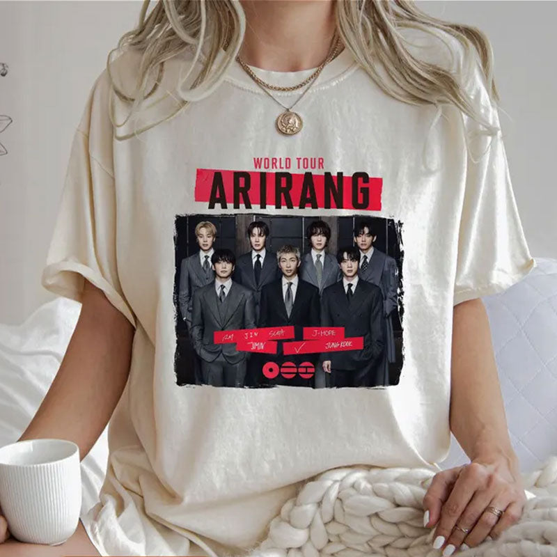 BTS Arirang World Tour T-Shirt, Bangtan 2026 Concert Sweatshirt, Merch Hoodie for Kpop Fan