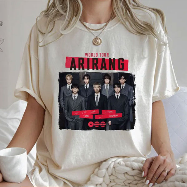 BTS Arirang World Tour T-Shirt, Bangtan 2026 Concert Sweatshirt, Merch Hoodie for Kpop Fan