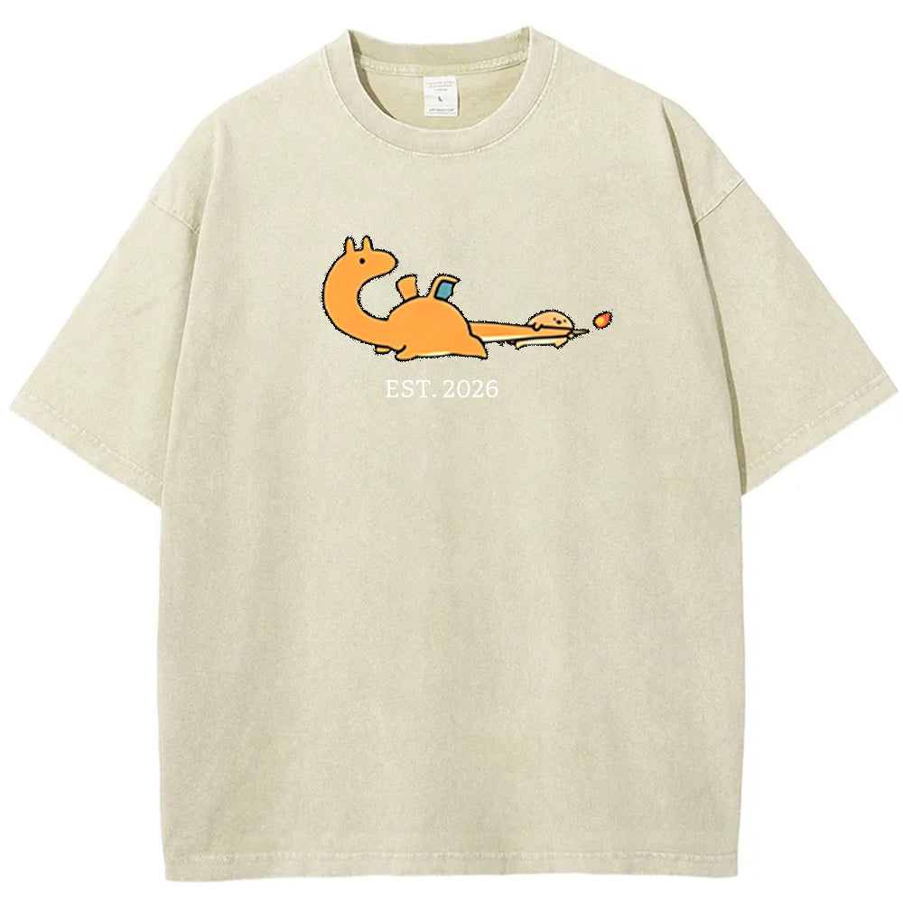 Cute Parent & Kid Dragonite Vintage Washed T-Shirt
