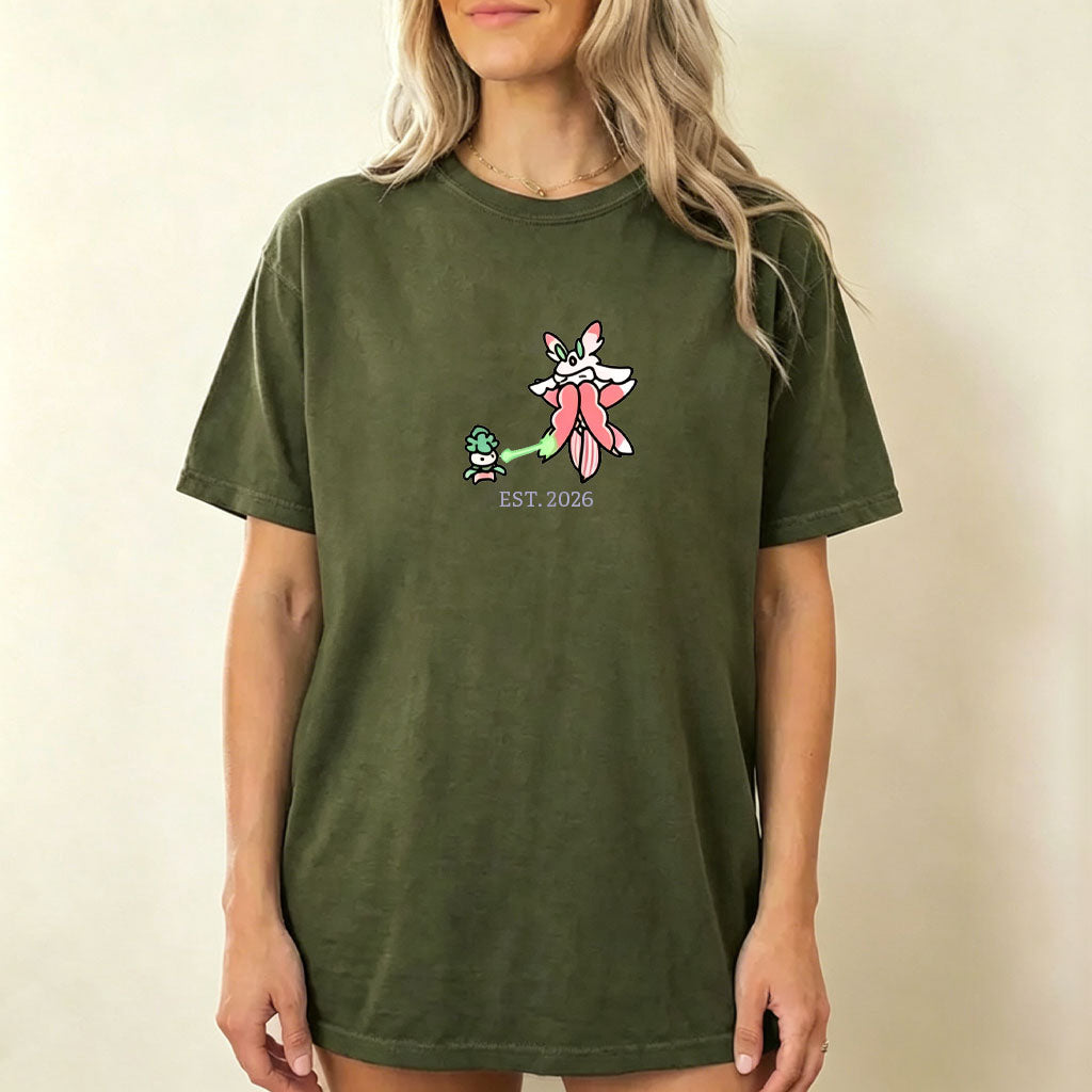 Cute Parent & Kid Floragato Vintage Washed T-Shirt