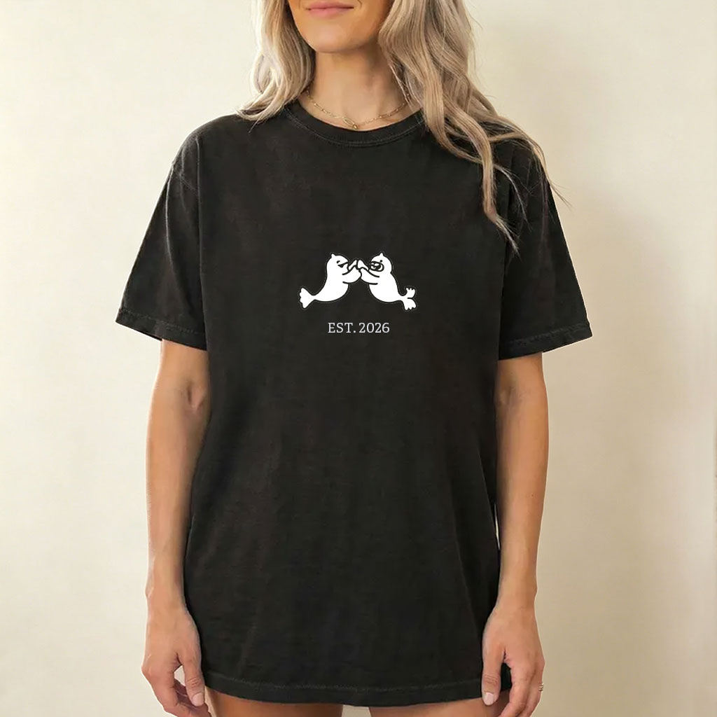Cute Parent & Kid Seel Vintage Washed T-Shirt