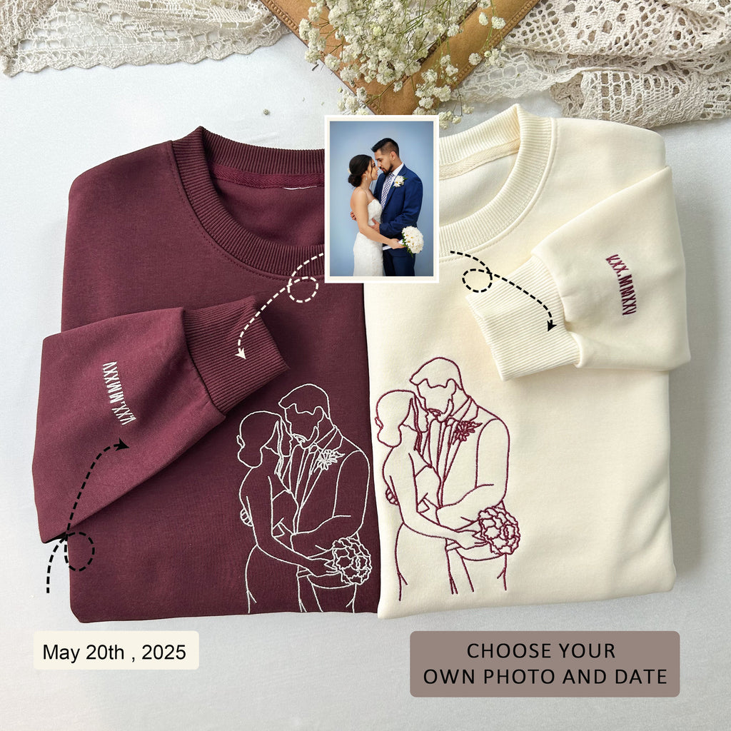Anniversary Custom Embroidered SweatshirtGifts for parents-Gift For Custom