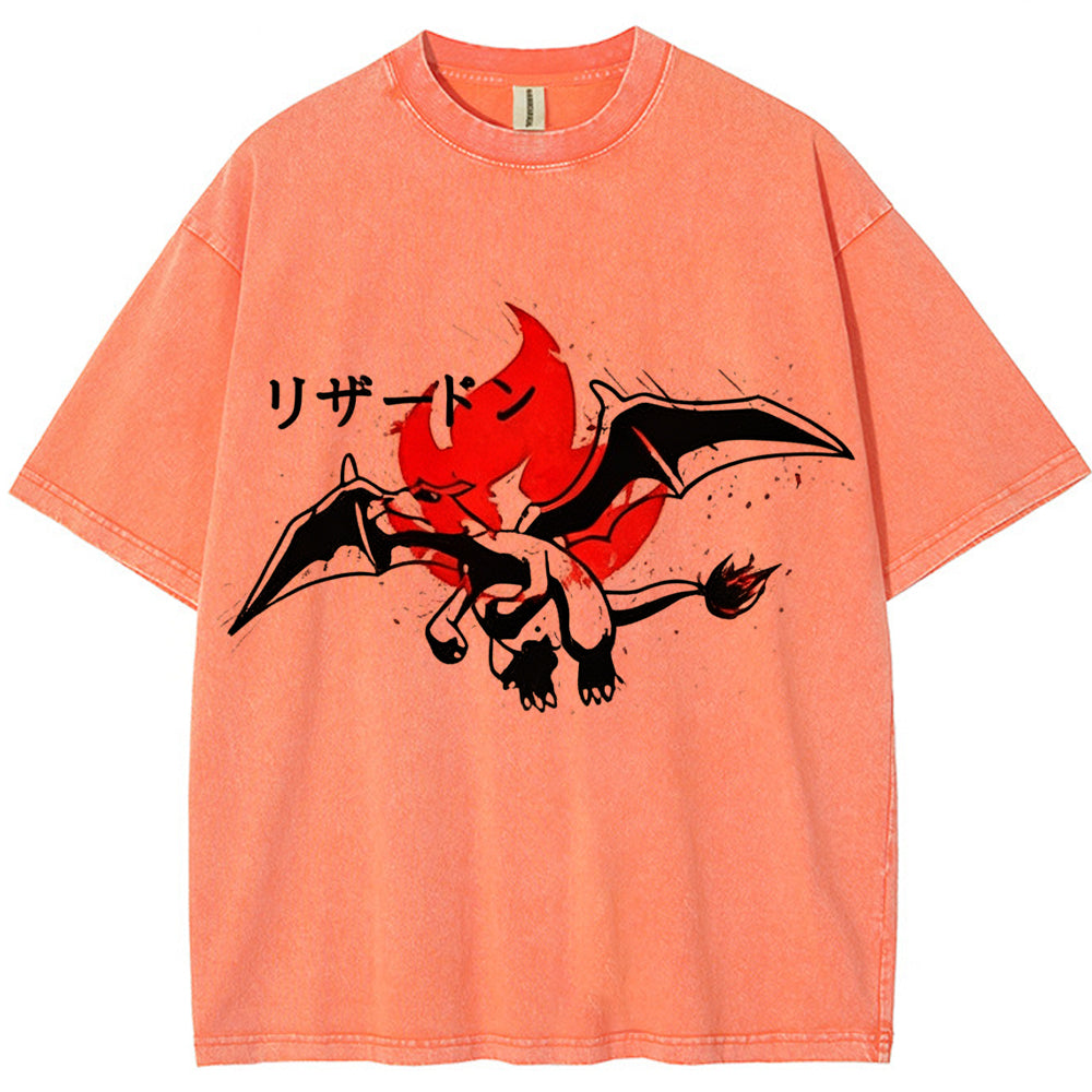 Sumie Charizard Fire Splash Tee | Pokemon Anime