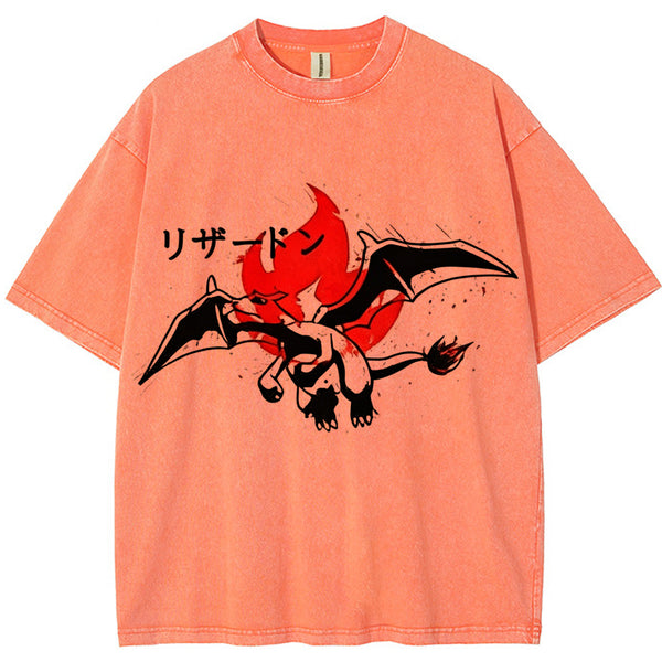 Sumie Charizard Fire Splash Tee | Pokemon Anime