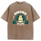 Vintage Gym Badge Snorlax Wash Vintage Tee | Pokemon Anime