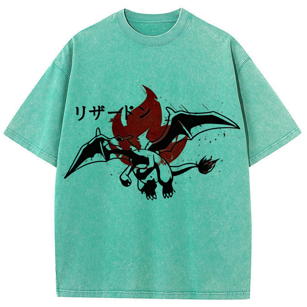 Sumie Charizard Fire Splash Tee | Pokemon Anime