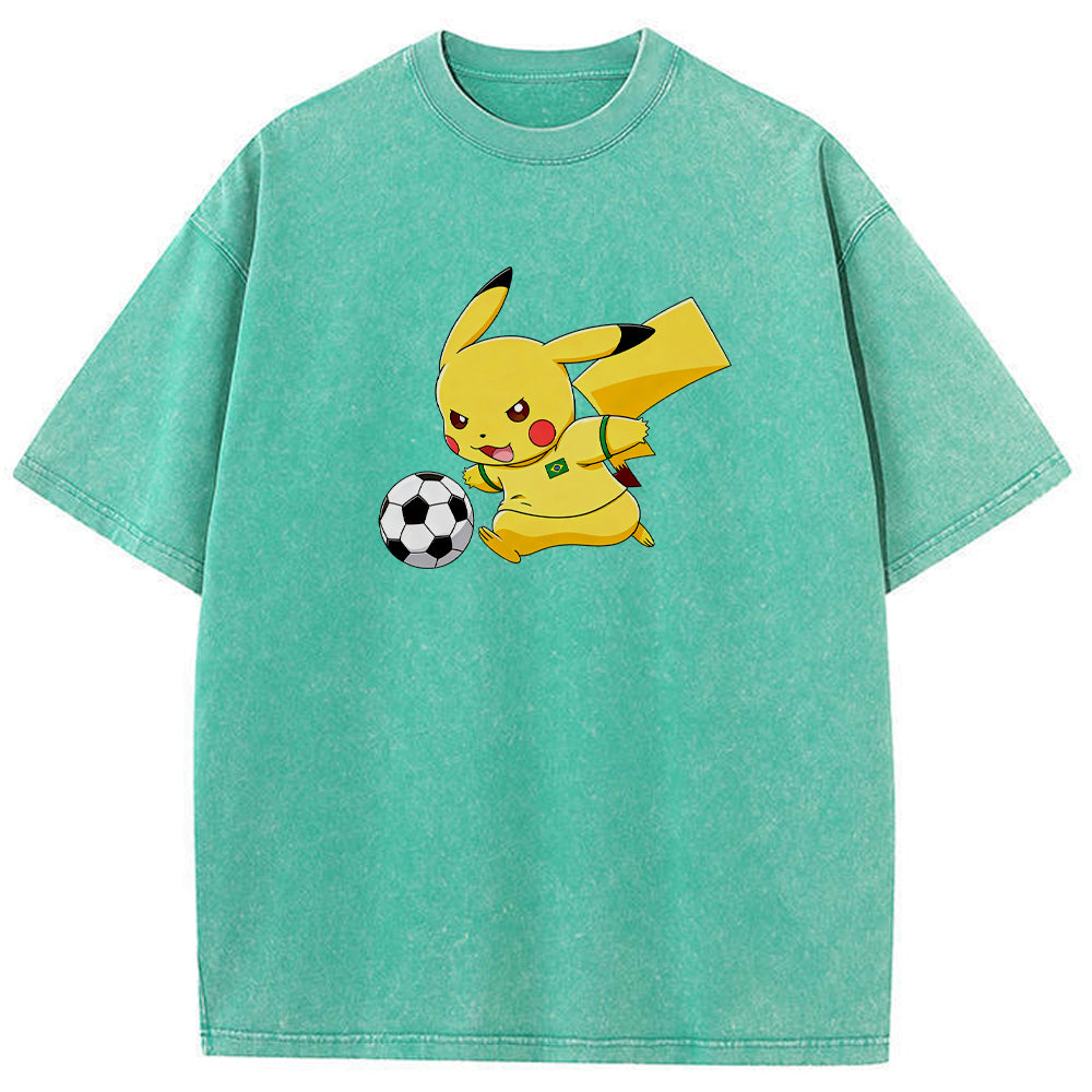 2026 World Cup Pokemon Brazil Pikachu Graphic Tee