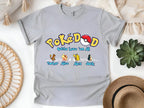 Custom Poke Dad Shirt, Personalized Kids Names, Father's Day Gift Tee