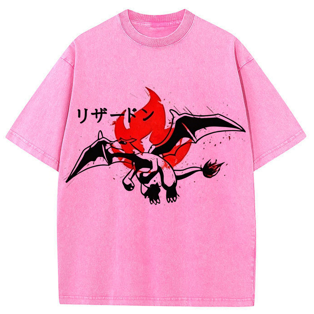 Sumie Charizard Fire Splash Tee | Pokemon Anime