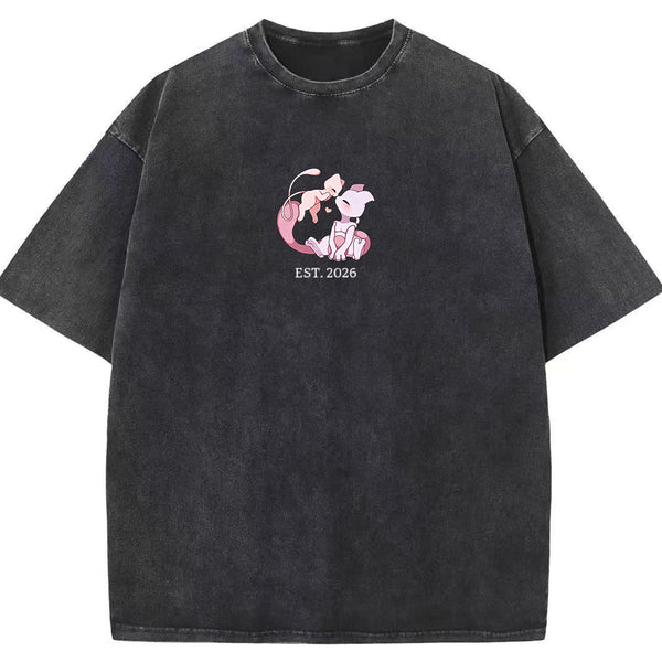 Cute Parent & Kid Mewtwo Vintage Washed T-Shirt