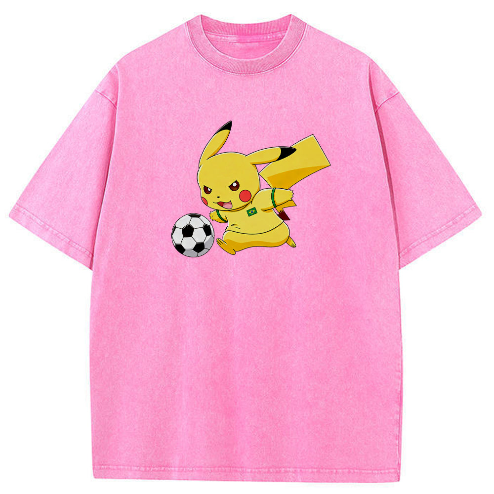 2026 World Cup Pokemon Brazil Pikachu Graphic Tee