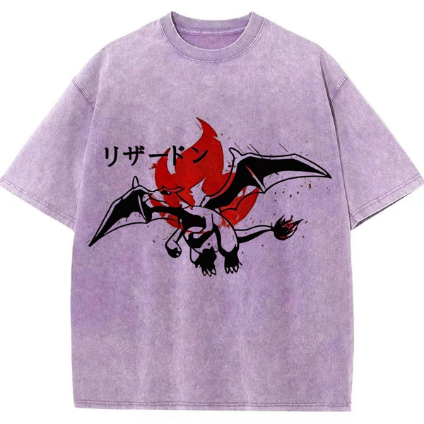 Sumie Charizard Fire Splash Tee | Pokemon Anime