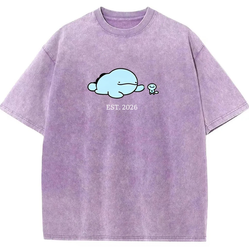 Cute Parent & Kid Quagsire Vintage Washed T-Shirt