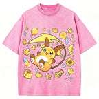 Pok¡§|mon Raichu Unisex Vintage Washed Tee