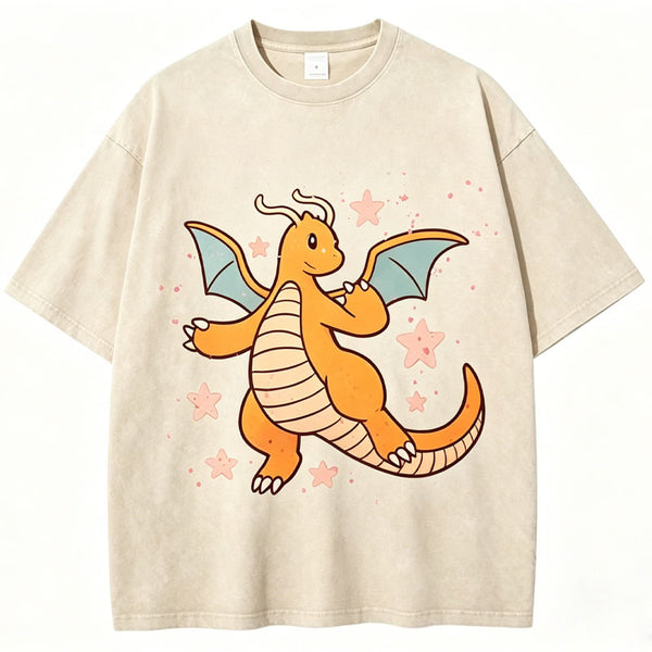Pokémon Dragonite Unisex Vintage Washed Tee