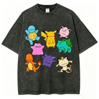 Cute Derpy Pokemon Unisex Vintage Washed Tee