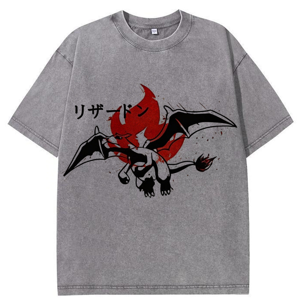 Sumie Charizard Fire Splash Tee | Pokemon Anime